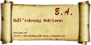 Bárdossy Adrienn névjegykártya